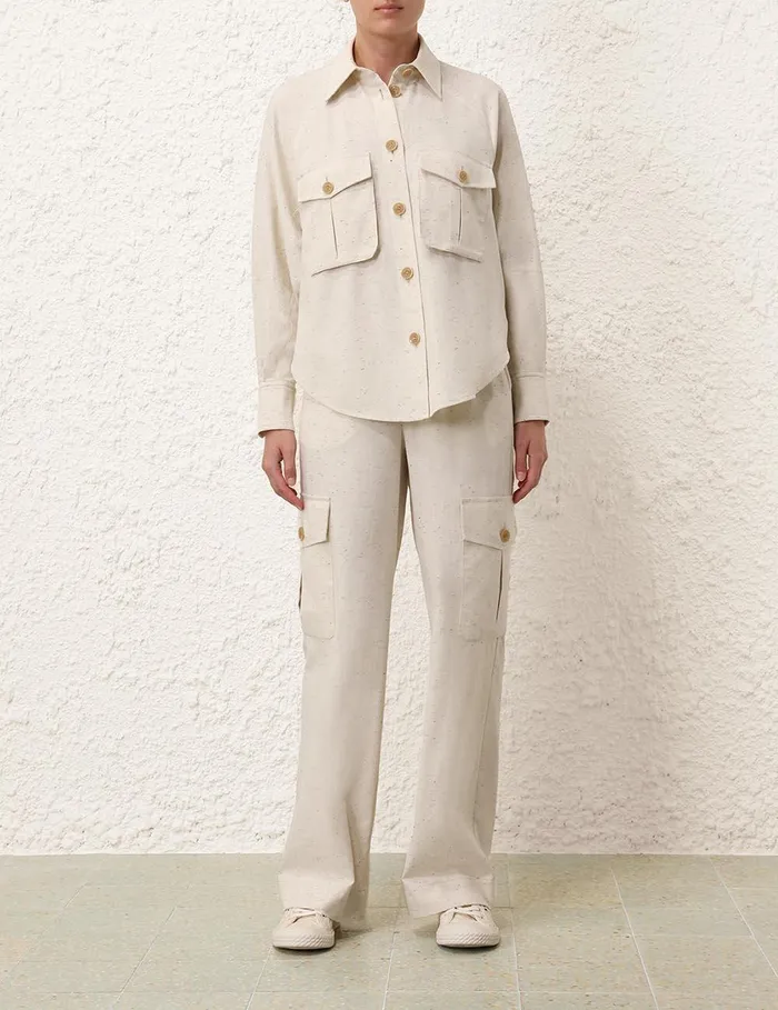 Women Clothing Zimmermann Illustration Utility Pant Melange