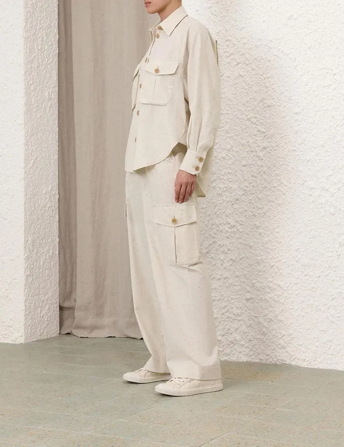 Women Clothing Zimmermann Illustration Utility Pant Melange
