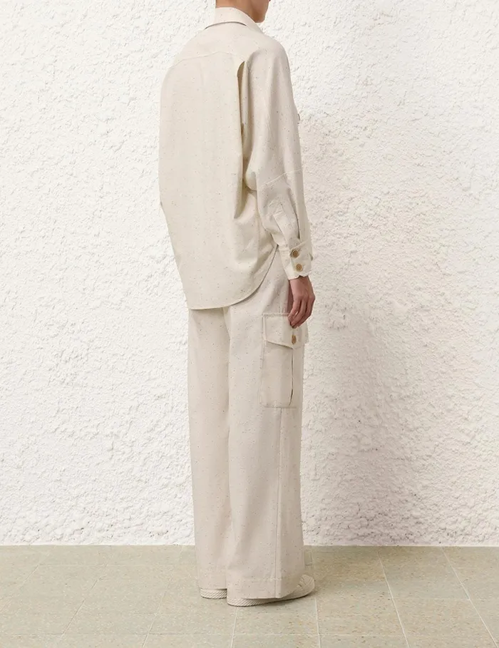 Women Clothing Zimmermann Illustration Utility Pant Melange