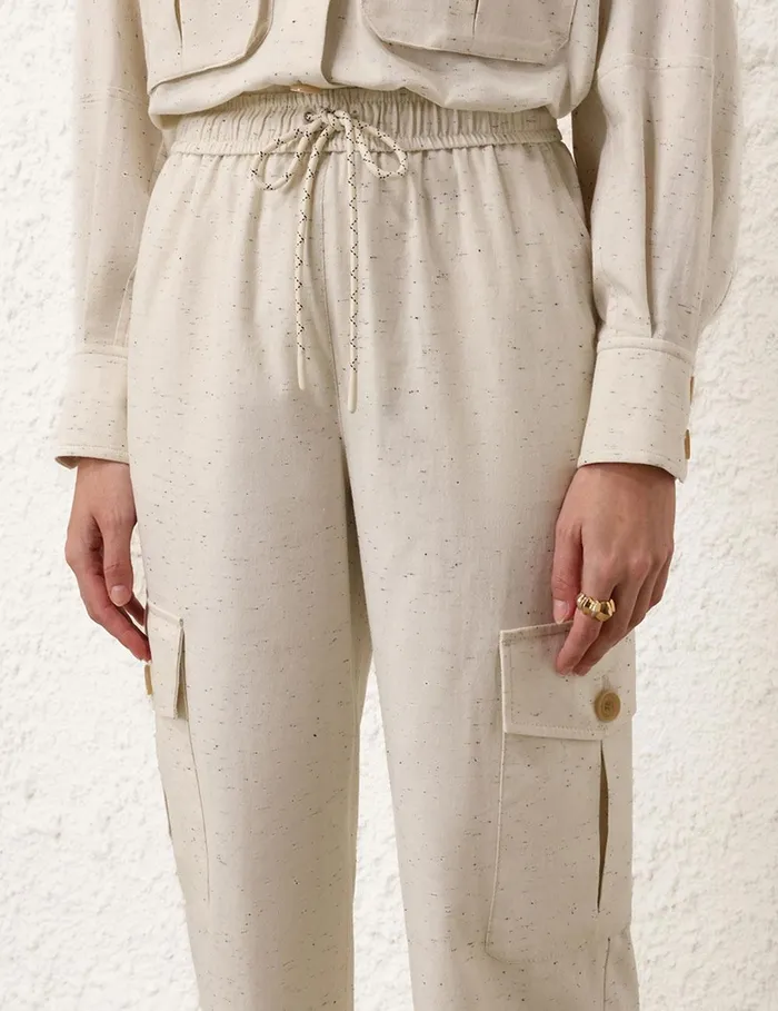 Women Clothing Zimmermann Illustration Utility Pant Melange