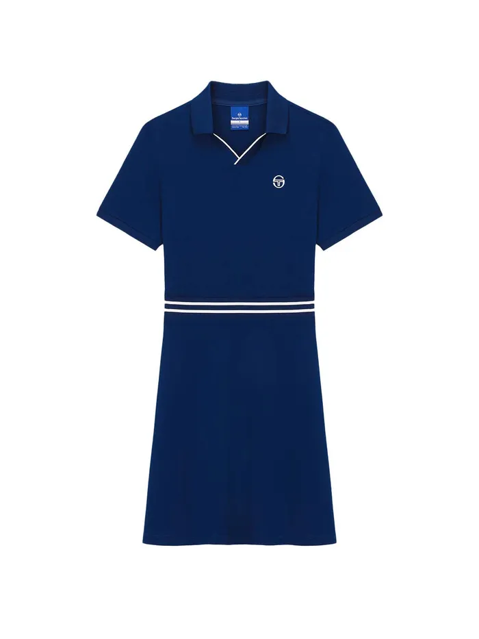 Women Court Styles Sergio Tacchini Essential Piqu Collar Dress Navy