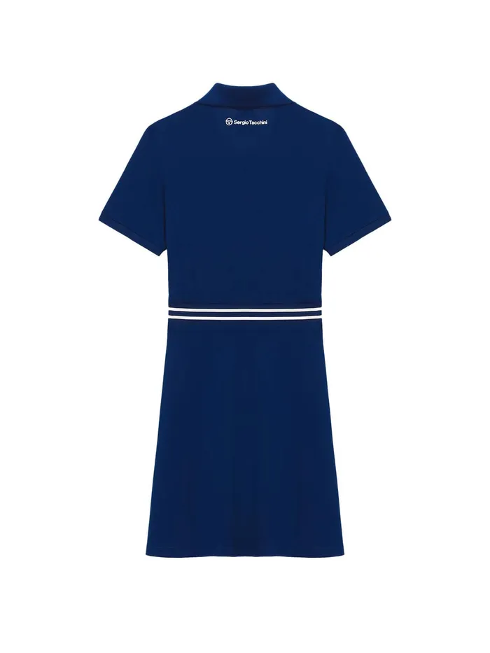 Women Court Styles Sergio Tacchini Essential Piqu Collar Dress Navy