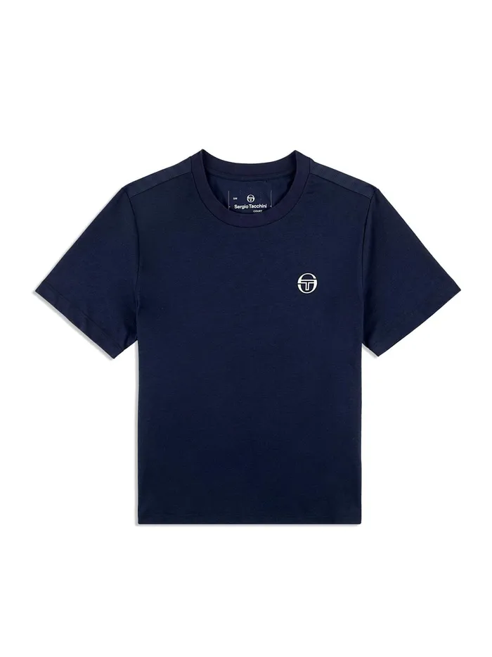 Women Court Styles Sergio Tacchini Ostia TShirt Maritime Blue