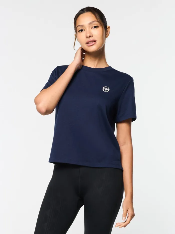 Women Court Styles Sergio Tacchini Ostia TShirt Maritime Blue