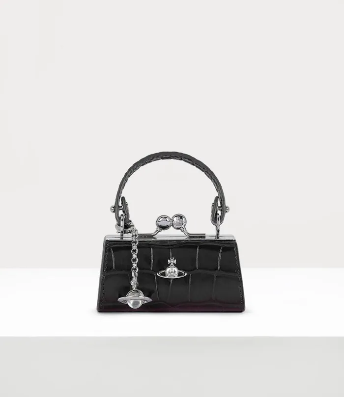 Women Crocodile Doll Bag Black Vivienne Westwood Wallets And Purses