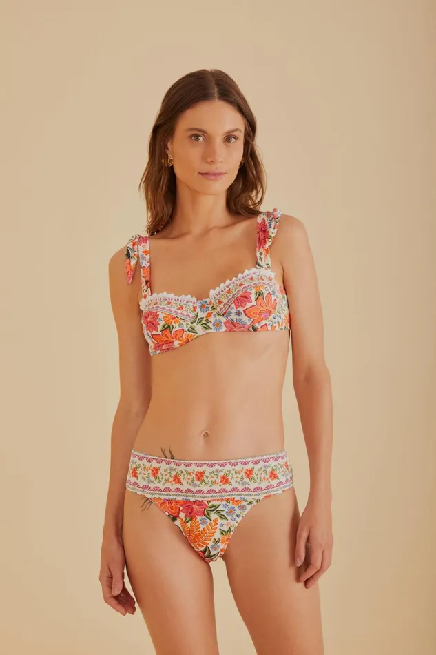 Women Crop Tops Farm Rio Bloom Garden Underwire Bikini Top