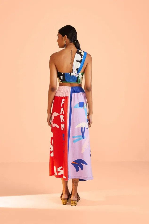 Women Crop Tops Farm Rio Brasil Bahia Scarves Crop Top