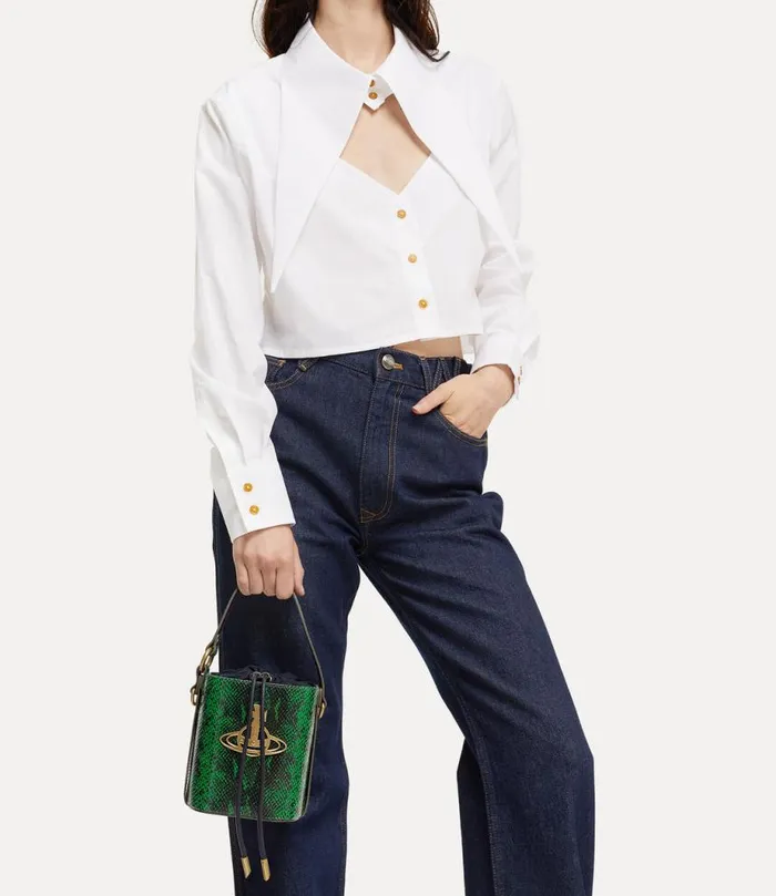 Women Daisy Drawstring Bucket Bag Green Vivienne Westwood Handbags