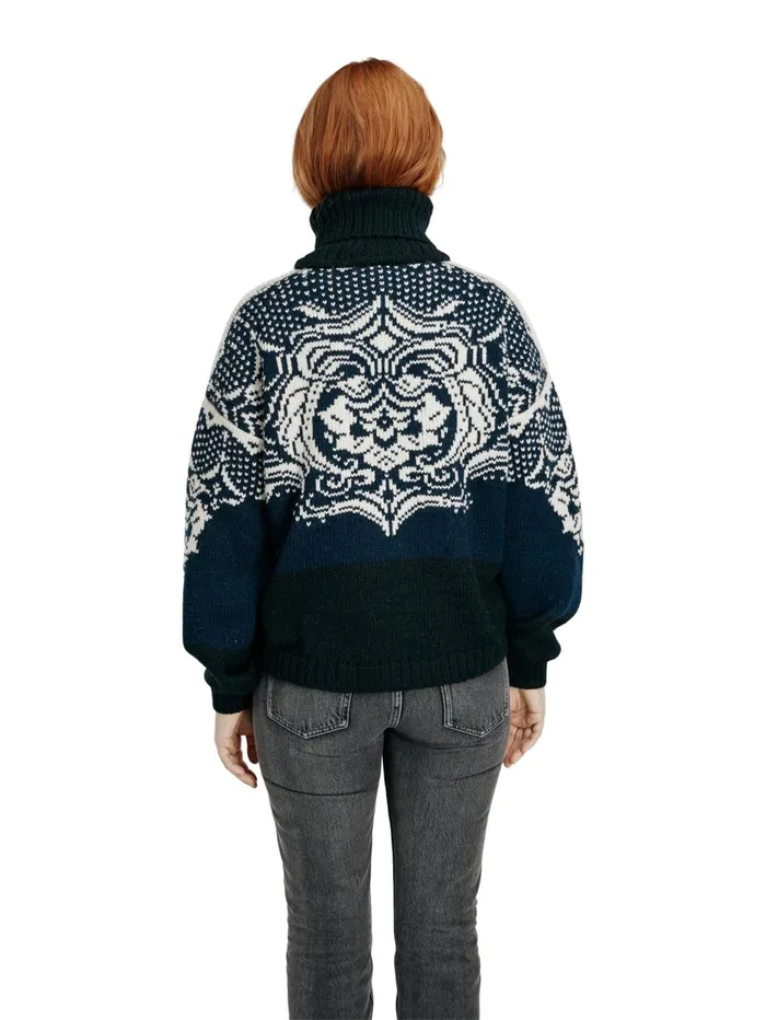 Women Dale Of Norway Turtleneck Blomdalen Sweater 8211 Alpacamerino