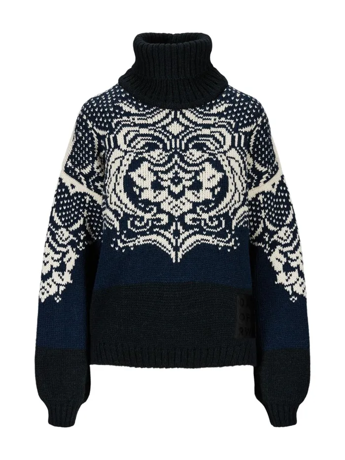 Women Dale Of Norway Turtleneck Blomdalen Sweater 8211 Alpacamerino
