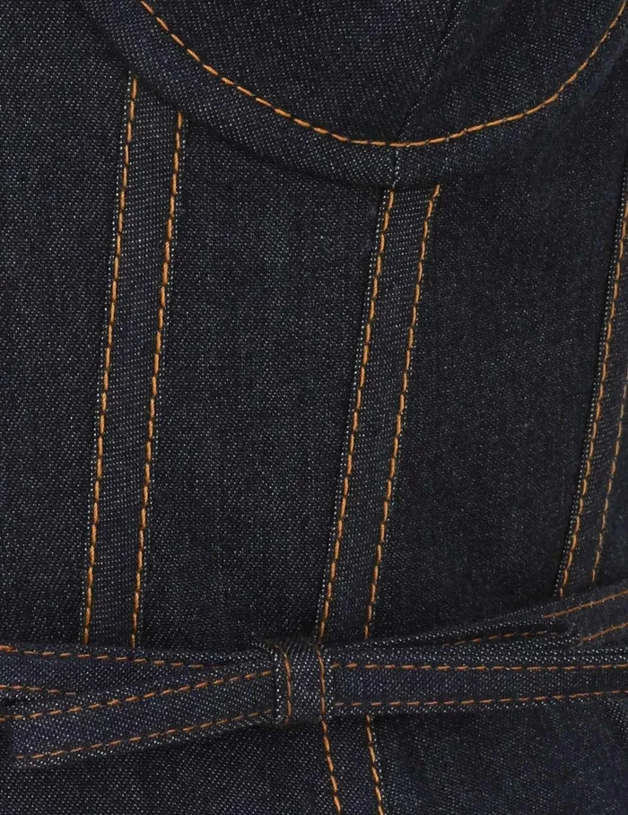 Women Denim Zimmermann Crush Denim Corset Dress Night Sky