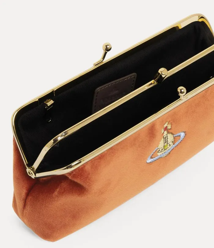 Women Double Frame Chain Purse Burntorange Vivienne Westwood Wallets And Purses Women Double Frame Chain Purse Burntorange Vivienne Westwood Wallets And Purses