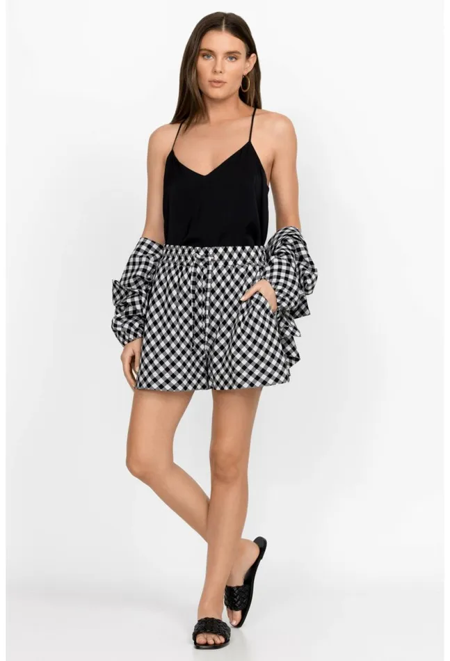 Women Drawstring ALine Short Multi Johnny Was Bottoms
