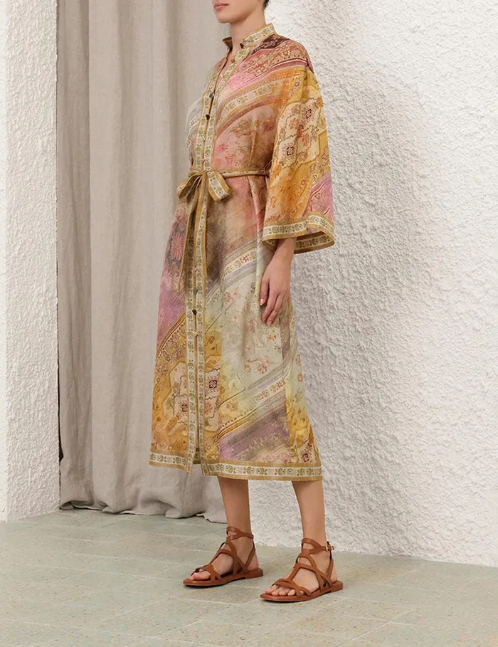 Women Dresses and Coverups Zimmermann Tallow Midi Shirt Dress Ombre Multi