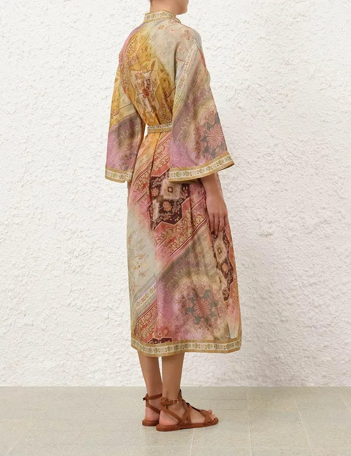 Women Dresses and Coverups Zimmermann Tallow Midi Shirt Dress Ombre Multi