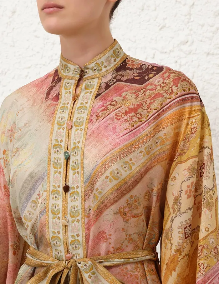 Women Dresses and Coverups Zimmermann Tallow Midi Shirt Dress Ombre Multi