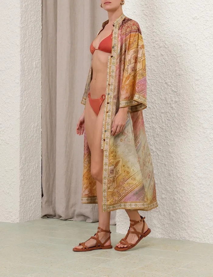 Women Dresses and Coverups Zimmermann Tallow Midi Shirt Dress Ombre Multi