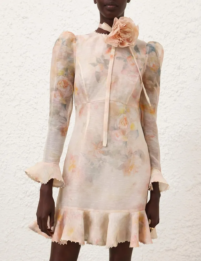 Women Dresses Zimmermann Crush Flower Mini Dress Ciara Floral