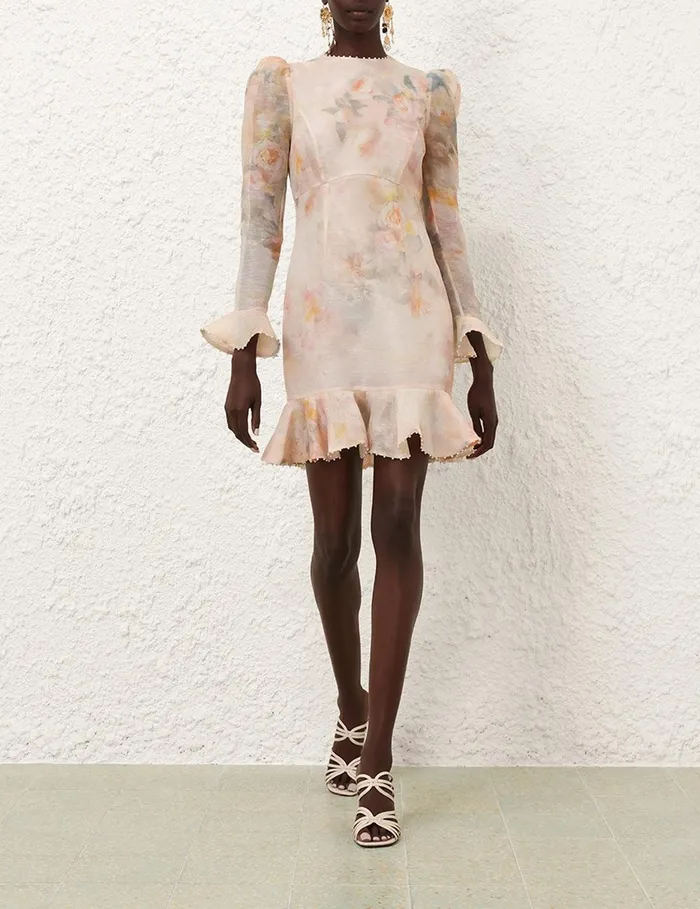 Women Dresses Zimmermann Crush Flower Mini Dress Ciara Floral