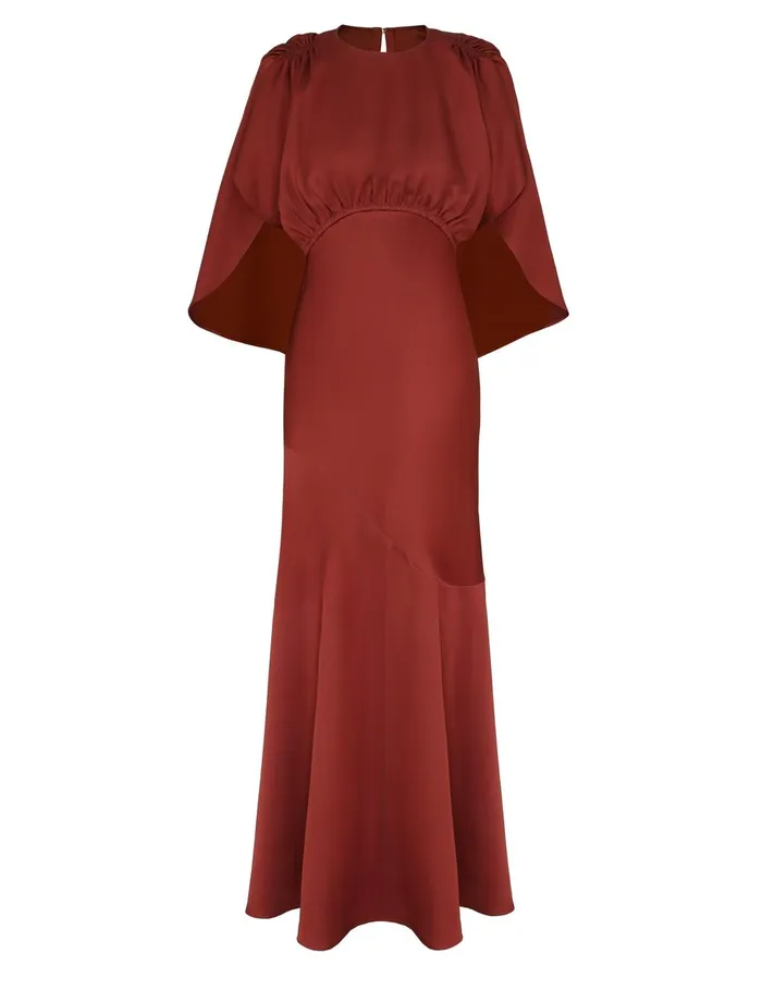 Women Dresses Zimmermann Eden Cascading Midi Dress Chestnut