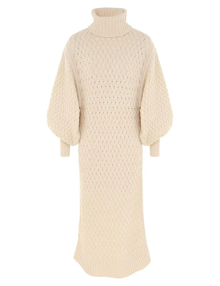 Women Dresses Zimmermann Illustration Textured Dress Cream