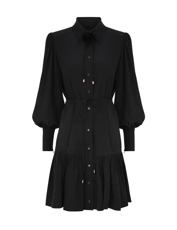 Women Dresses Zimmermann Shirt Mini Dress Black