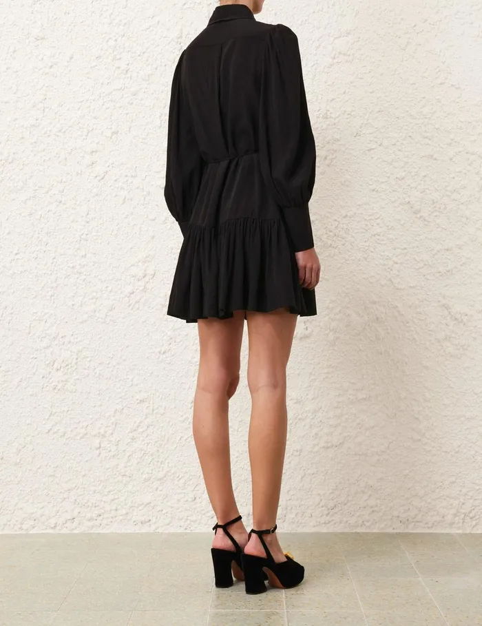 Women Dresses Zimmermann Shirt Mini Dress Black