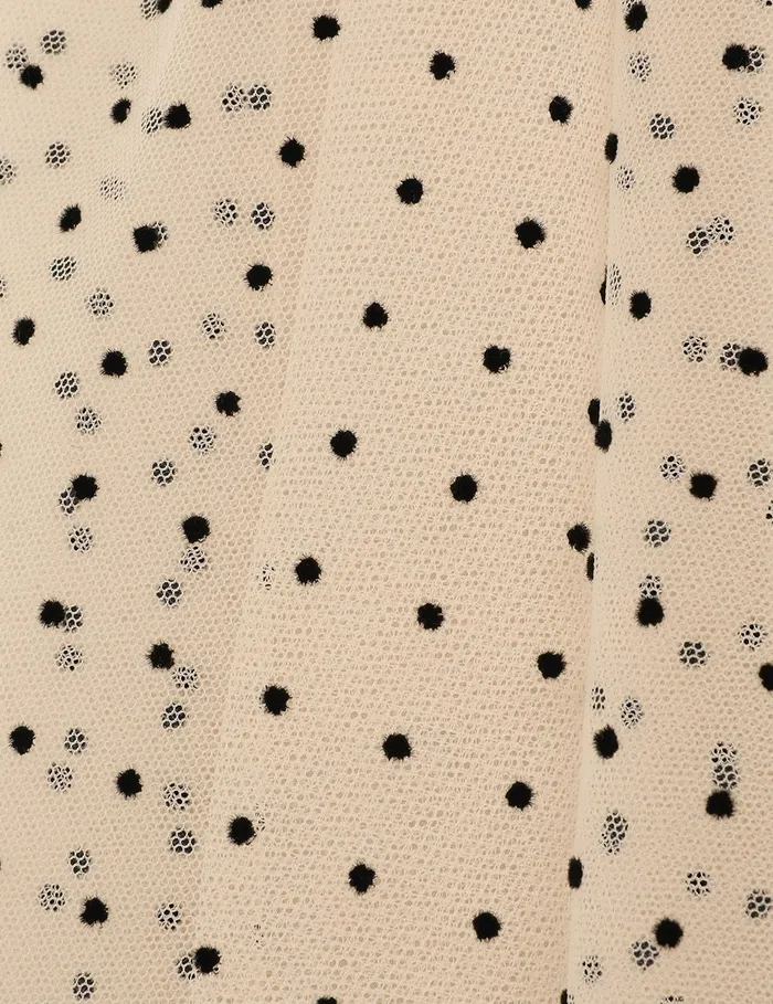 Women Dresses Zimmermann Tulle Midi Dress Creamblack Dot