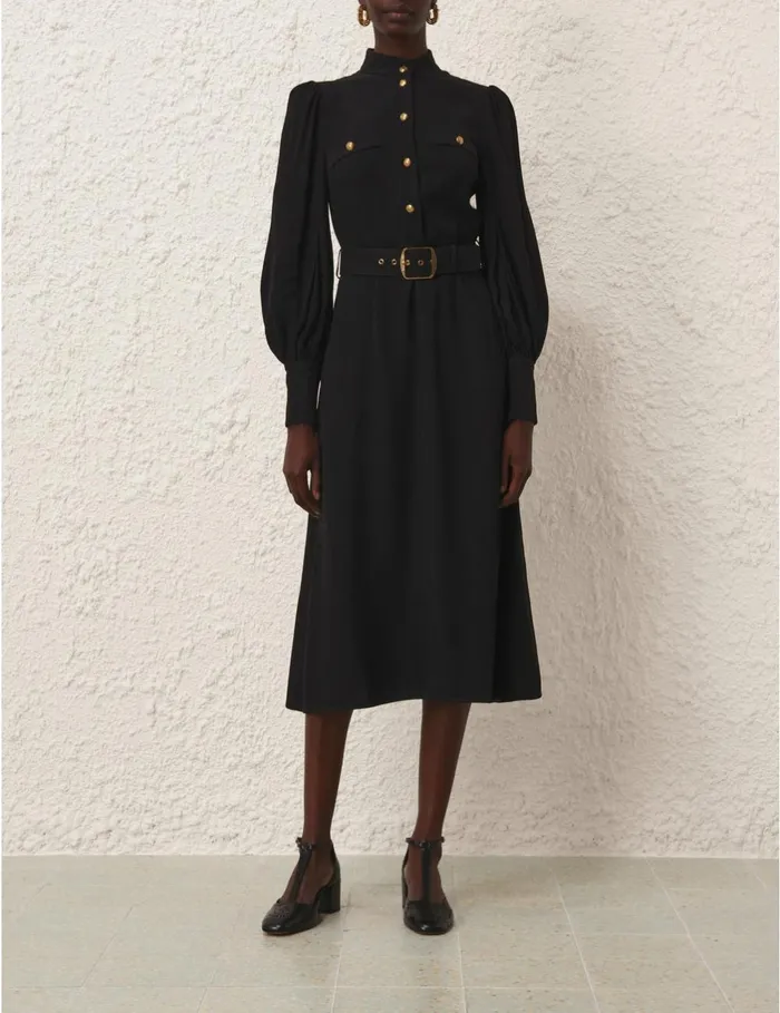Women Dresses Zimmermann Utility Midi Dress Black