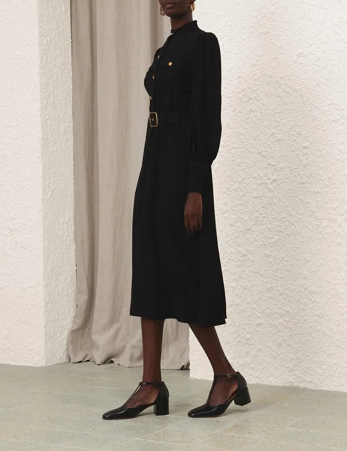 Women Dresses Zimmermann Utility Midi Dress Black
