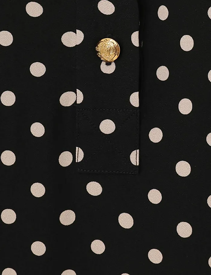 Women Dresses Zimmermann Utility Mini Dress Blackcream Dot
