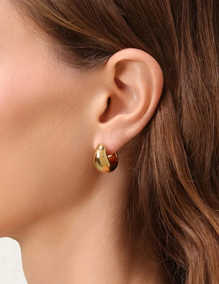 Women Earrings Zimmermann Flow Hoops Gold