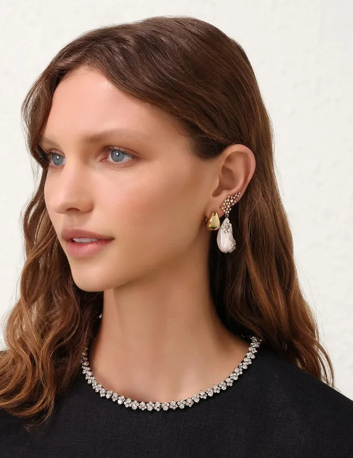Women Earrings Zimmermann Flow Hoops Gold