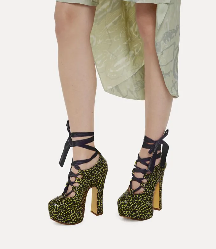 Women Elevated Ghillie Blackyellow Vivienne Westwood Platforms
