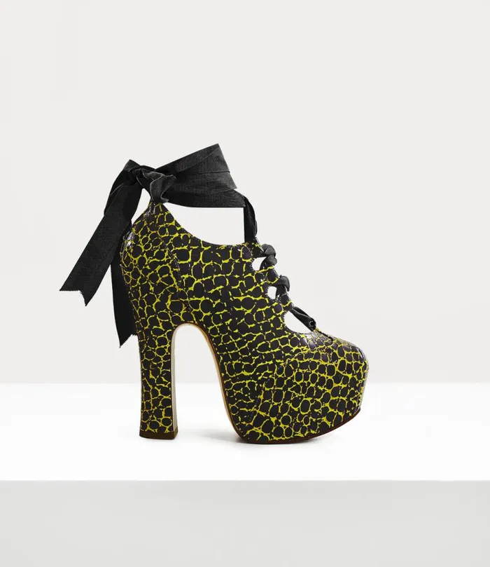 Women Elevated Ghillie Blackyellow Vivienne Westwood Platforms Women Elevated Ghillie Blackyellow Vivienne Westwood Platforms