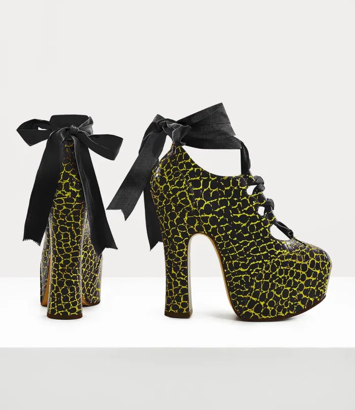 Women Elevated Ghillie Blackyellow Vivienne Westwood Platforms Women Elevated Ghillie Blackyellow Vivienne Westwood Platforms