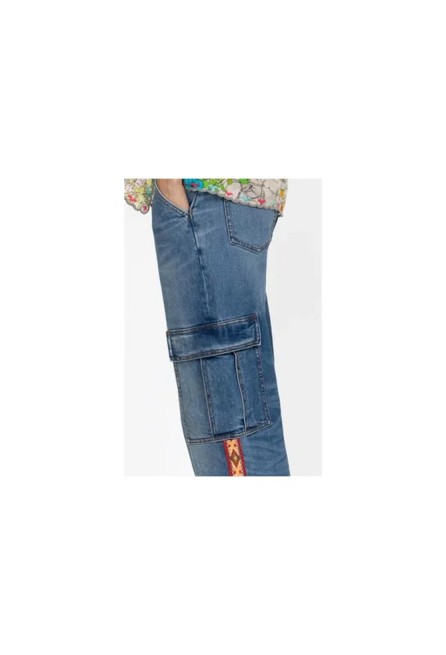 Women Eliza Cargo Jean Medium Wash Johnny Was Bottoms