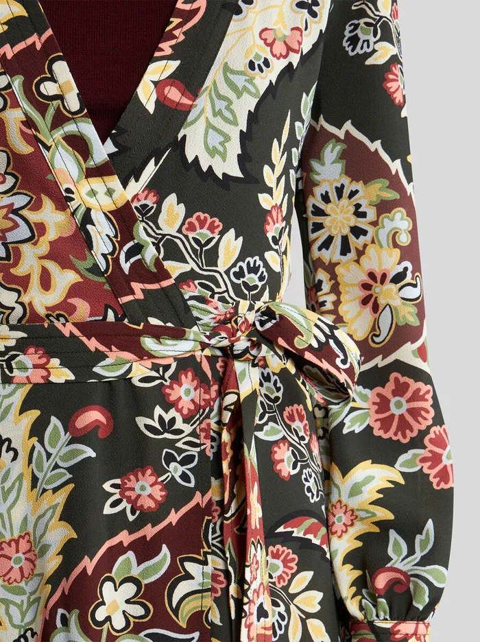 Women Etro Dresses Dress With Paisley Print Dark Green Women Etro Dresses Dress With Paisley Print Dark Green