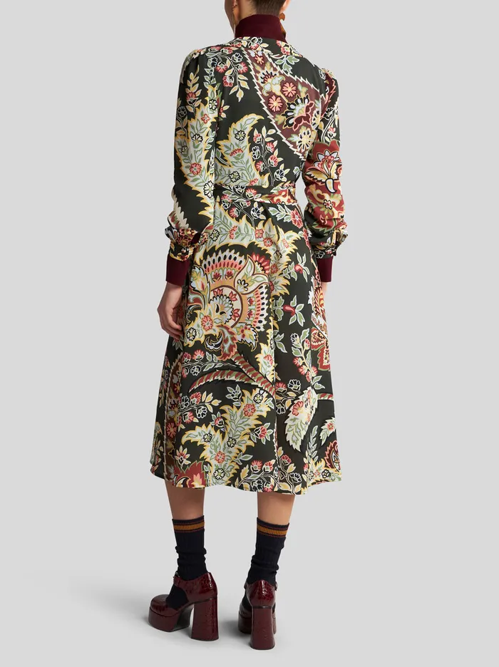 Women Etro Dresses Dress With Paisley Print Dark Green Women Etro Dresses Dress With Paisley Print Dark Green