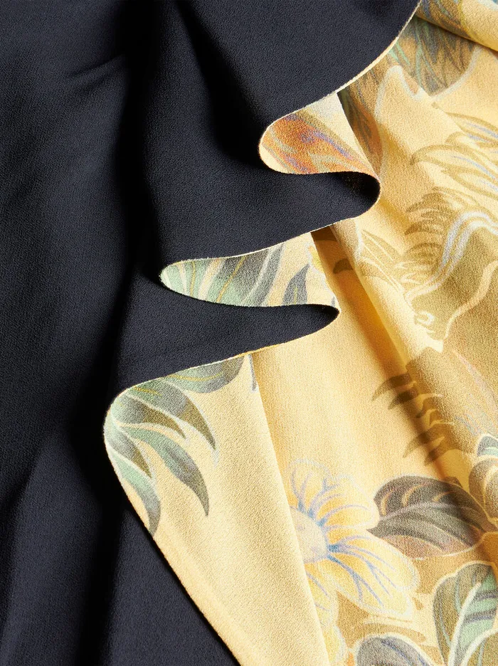 Women Etro Dresses Midi Dress With Placed Floral Print Yellow Women Etro Dresses Midi Dress With Placed Floral Print Yellow