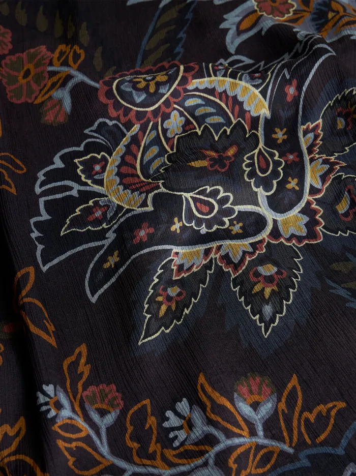 Women Etro Dresses Printed Silk Dress Black