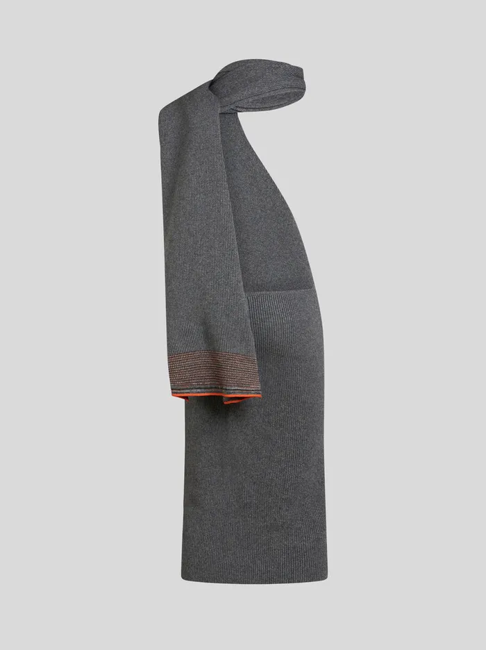 Women Etro Dresses RibKnit Dress Grey Women Etro Dresses RibKnit Dress Grey