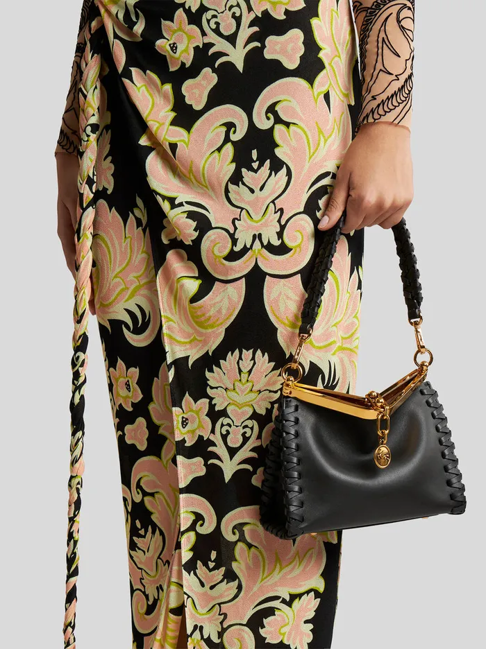 Women Etro Etro Vela Small Vela Bag With Thread Work Black Women Etro Etro Vela Small Vela Bag With Thread Work Black