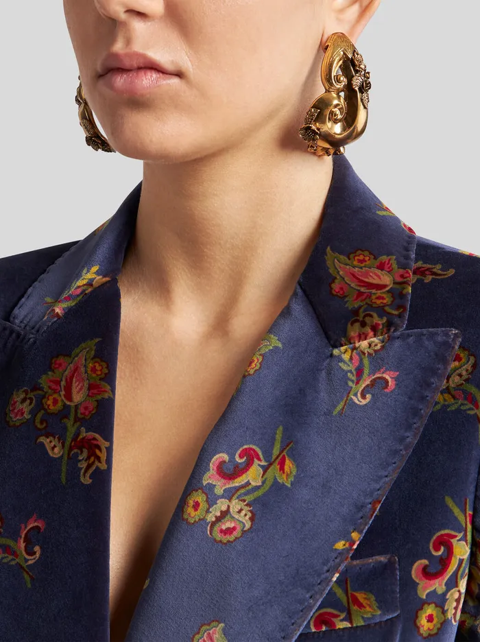 Women Etro Fashion Jewellery Curly Clip Earrings Gold Women Etro Fashion Jewellery Curly Clip Earrings Gold