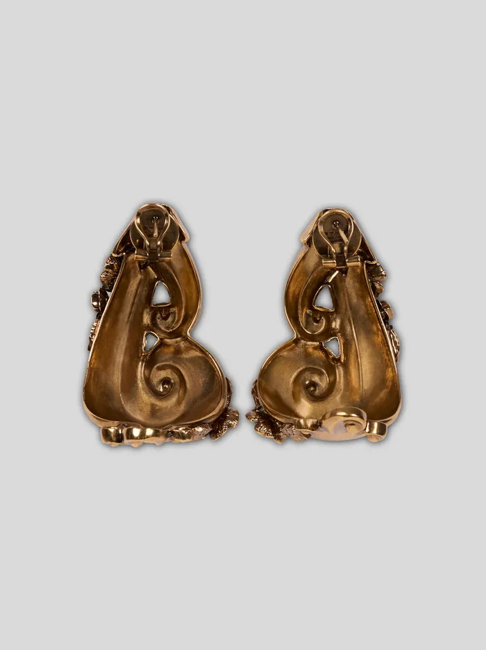 Women Etro Fashion Jewellery Curly Clip Earrings Gold Women Etro Fashion Jewellery Curly Clip Earrings Gold