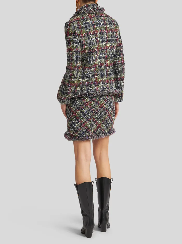 Women Etro Jackets Boucl Jacket With Pegaso Buttons Multicolour Women Etro Jackets Boucl Jacket With Pegaso Buttons Multicolour