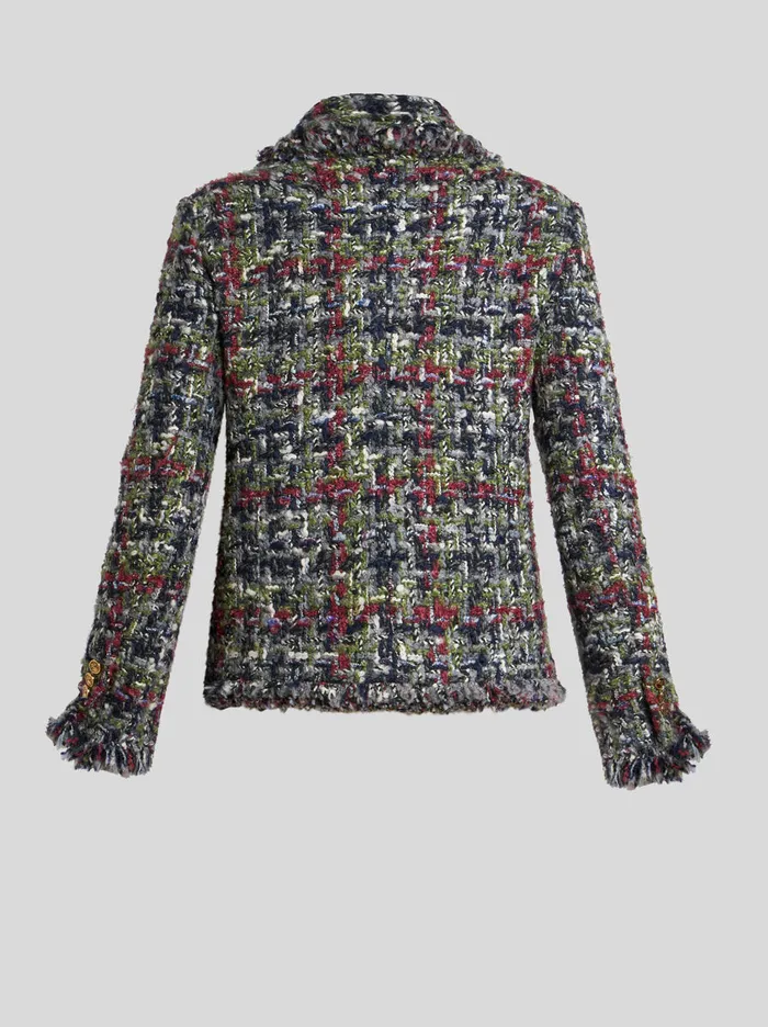 Women Etro Jackets Boucl Jacket With Pegaso Buttons Multicolour Women Etro Jackets Boucl Jacket With Pegaso Buttons Multicolour