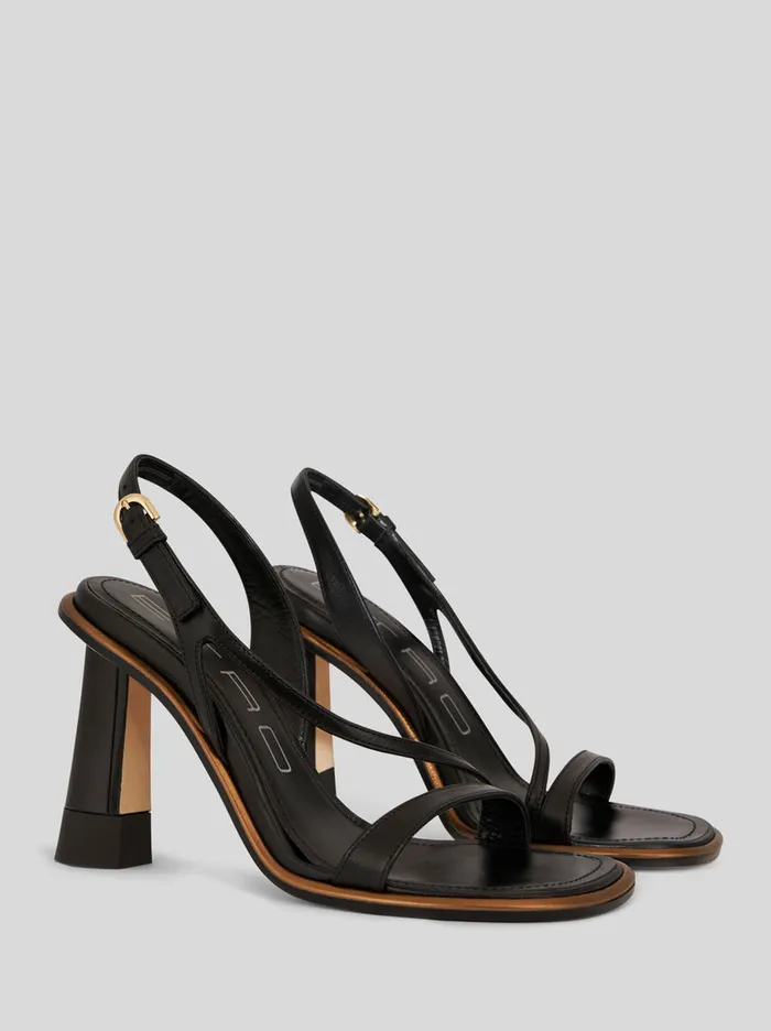 Women Etro Sandals And Clogs Leather Sandals And Straps Black