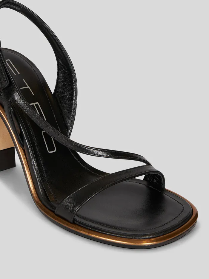 Women Etro Sandals And Clogs Leather Sandals And Straps Black