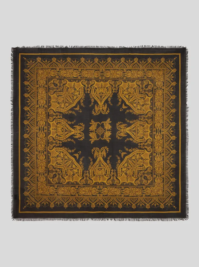 Women Etro Scarves And Silk Printed Silk And Cashmere Shawl Black
